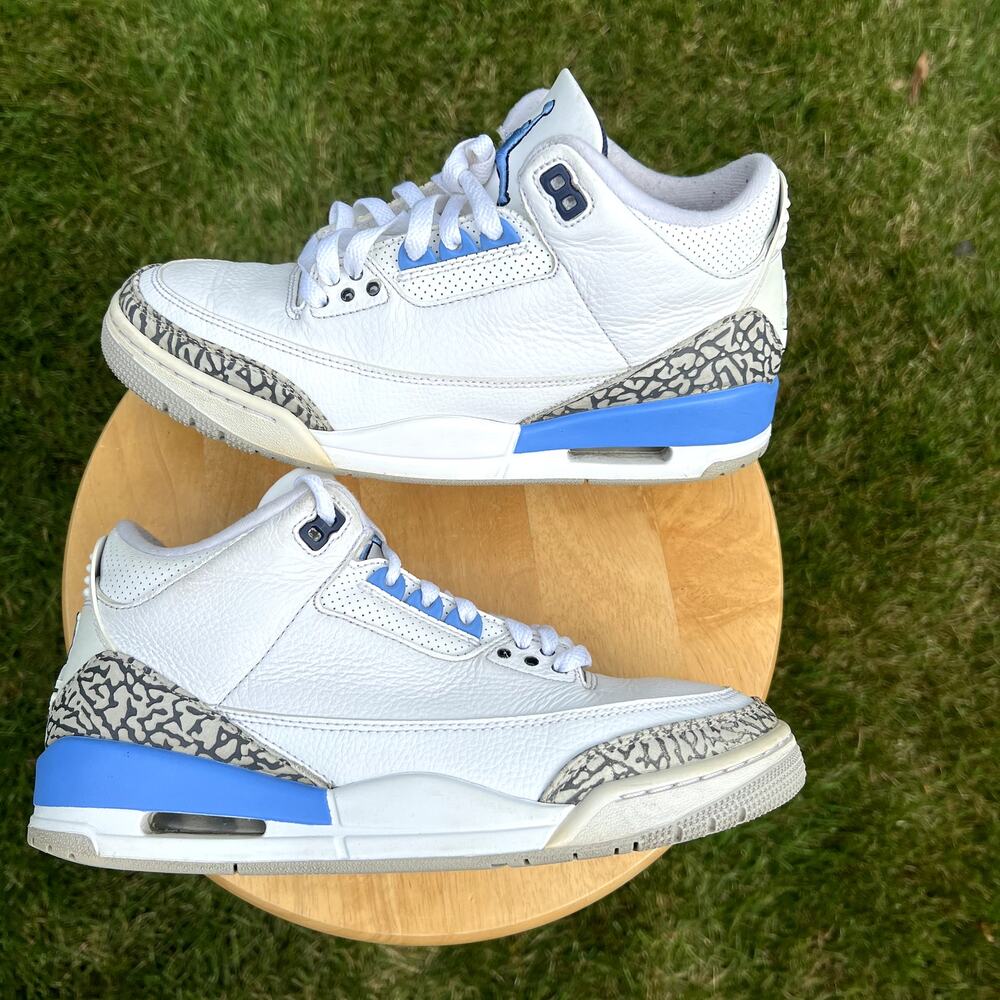 Size 8.5 - Nike Air Jordan 3 Retro UNC Men's Shoes - Ships Now - Picture 2 of 10